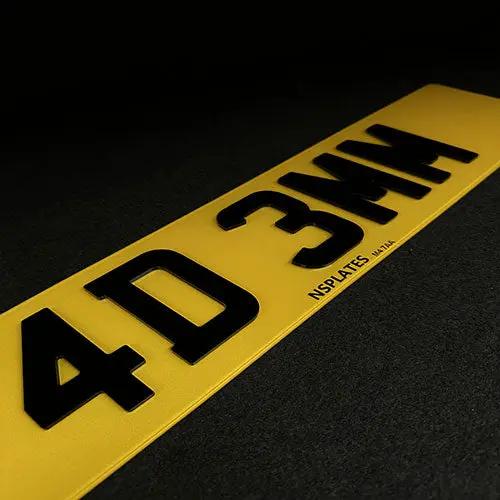 This Image is about 4D 3MM Number Plates