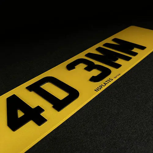 This Picture is about 4D 3MM Number Plate - Elevate your style with our premium design